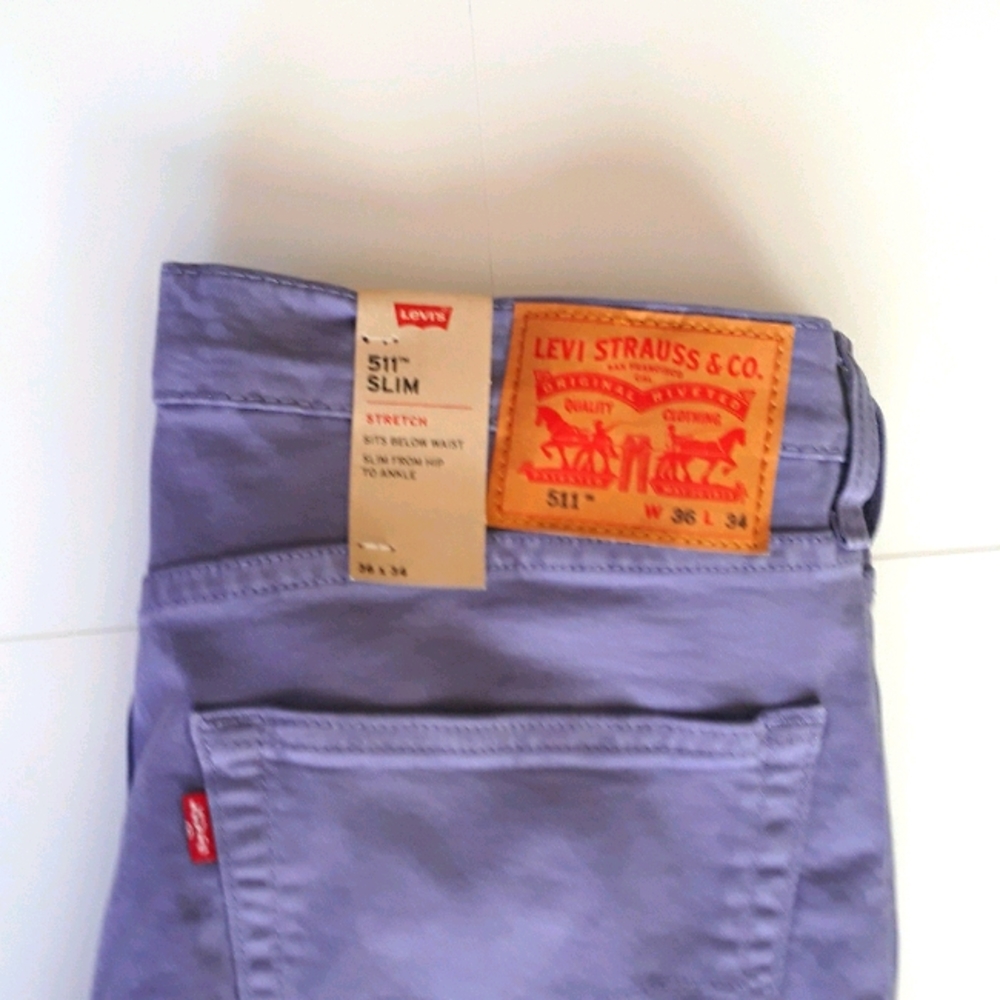 NWT PURPLE LEVI'S 511 SLIM STRETCH JEANS